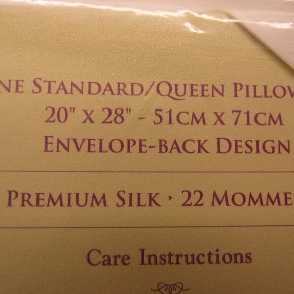 BRANCHE White Silk Charmeuse 20" X 28" Standard/Queen Pillow Case--NIB - Picture 4 of 5